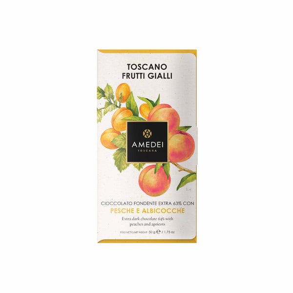 Amedei FRUTTI - Toscano Blond - Dark Chocolate Bar with Yellow Fruits