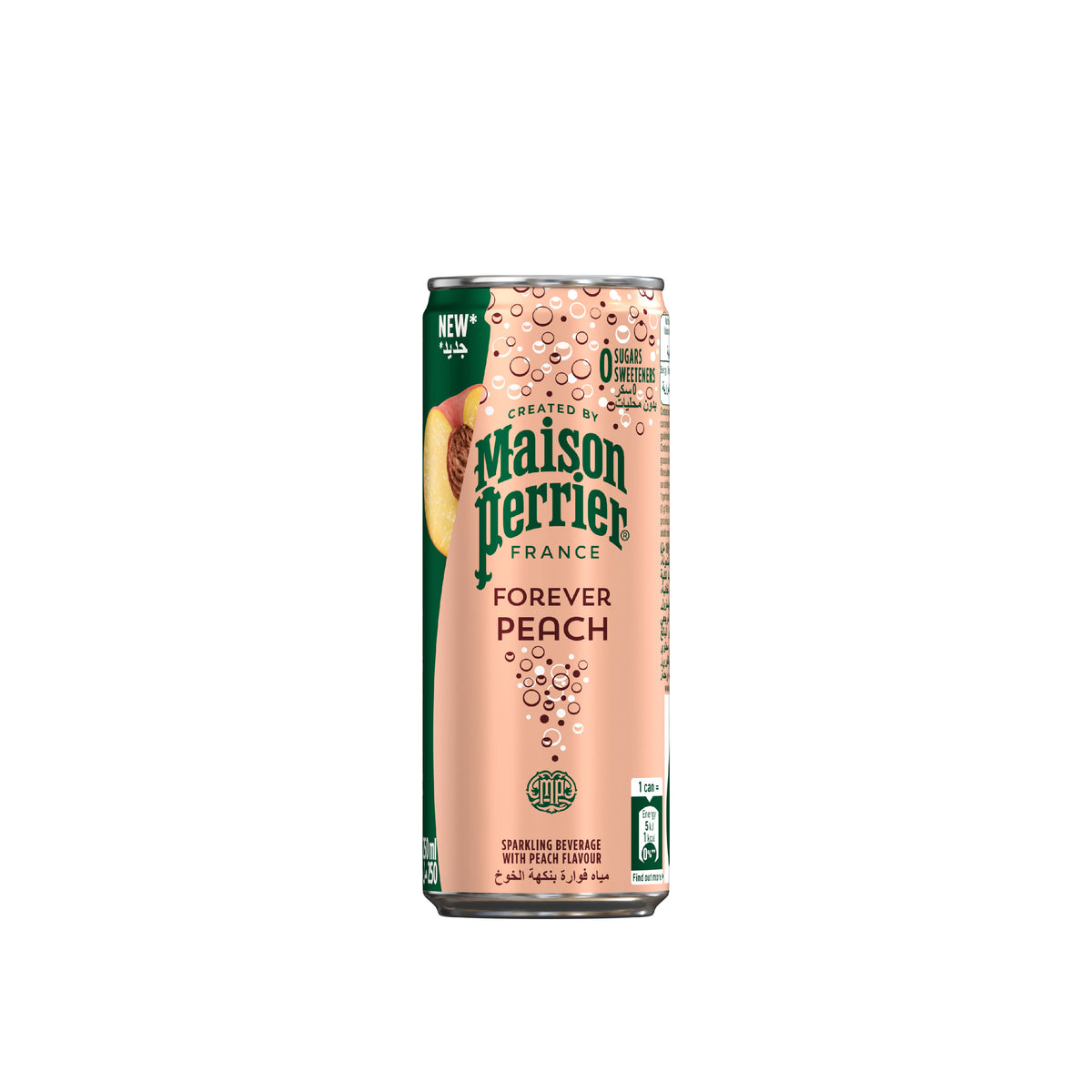 MAISON PERRIER FOREVER Peach Sparkling Water Can 10 x 250ml