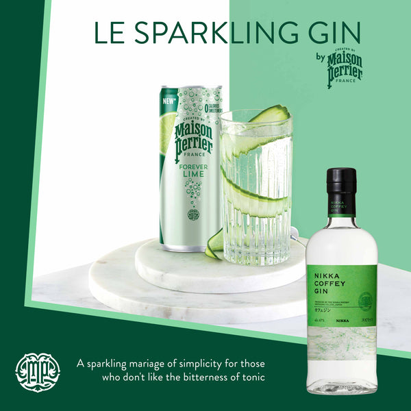 Sparkling gin – Nikka coffee gin + Maison Perrier Lime can 25cl