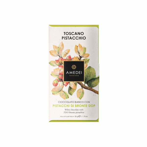 Amedei FRUTTI - White Chocolate Bar with Pistachios