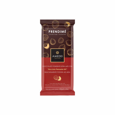 Amedei PRENDIME - Dark Chocolate Bar with Hazelnuts 150g