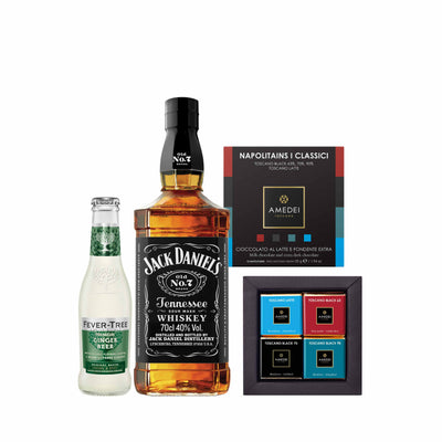 $800 Gift Set - Jack Daniel’s No.7 Tennessee Whiskey + Fever Tree Ginger Beer + AMEDEI SELEZIONI - I Classic (12pcs)