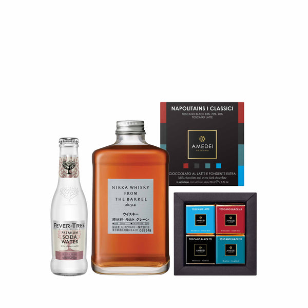 $800 Gift Set - Nikka From The Barrel+ Fever Tree Soda Water + AMEDEI SELEZIONI I Classic (12pcs)