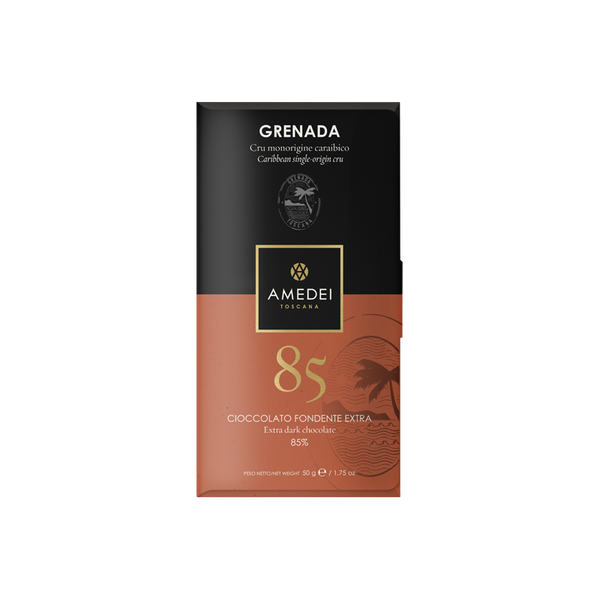 NEW - Amedei CRU Grenada Single Origin - Extra Dark Chocolate Bar 85%