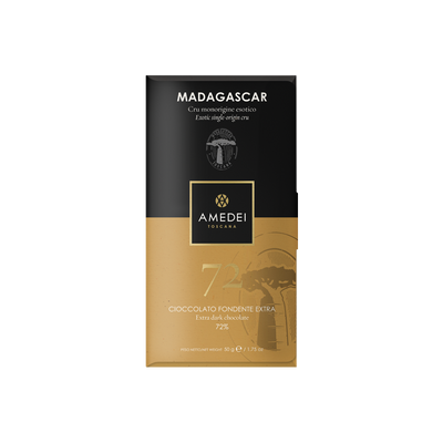 NEW - Amedei CRU Madagascar Single Origin - Extra Dark Chocolate Bar 72%