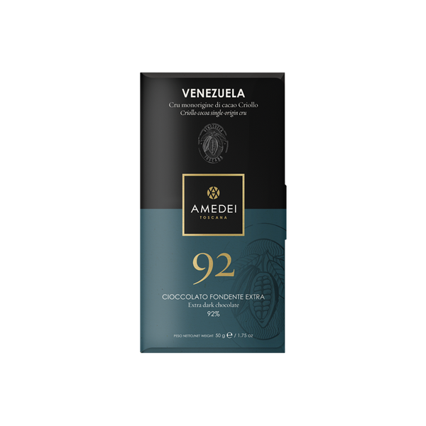NEW - Amedei CRU Venezuela Single Origin - Extra Dark Chocolate Bar 92%