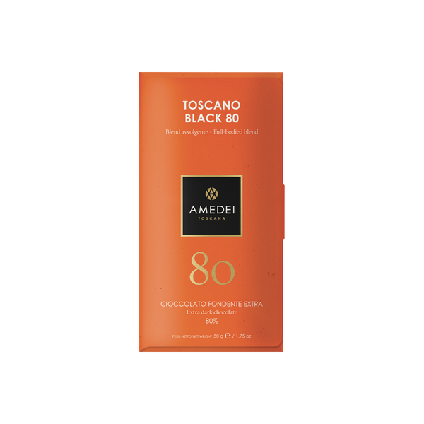 NEW - Amedei Dark Chocolate Bar Toscano Black 80%