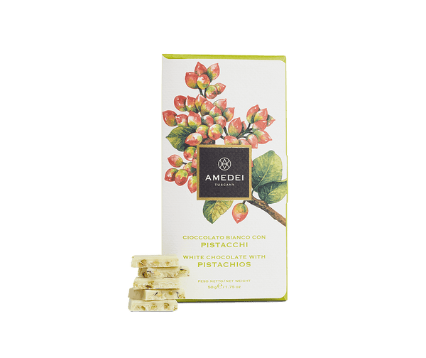 Amedei Amedei FRUTTI - White Chocolate Bar with Pistachios | METAGROUP Limited